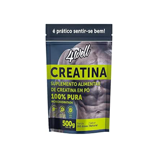 Creatina Monohidratada 4well 500g Sabor Natural