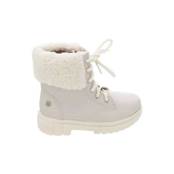 Bota Coturno Feminino Menina Tratorada Infantil C/ Pelinho