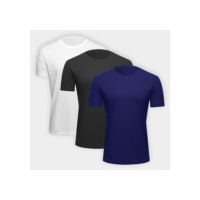 Kit Camiseta Hering Slim Masculina 3 Peças - Marinho