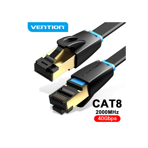 Vention cabo ethernet cat8 40gbps 2000mhz rede lan core para pc roteador modem ps5 4 portátil caixa inteligente internet rj45 cabo de remendo