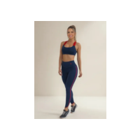 Conjunto Manalinda Fitness Top E Legging Azul Escuro
