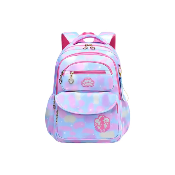Mochila Bolsa De Costas Feminina Menina Princesa Luxo Kwaii Cor Azul