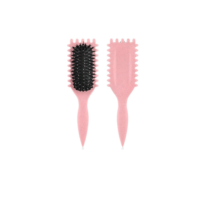 1 Escova De Ondulação Cerdas De Javali Pontas P/ Reduzir Puxar E Separar Cachos Perfeitos Onduladas Liso Cacheada Cabelo