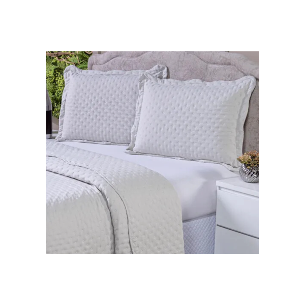 Kit Cobre Leito Colcha Casal Queen 3 Pçs Dupla Face 400 Fios