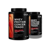 Kit 2x Whey Protein Concentrado Pote 900 Dux Human Health