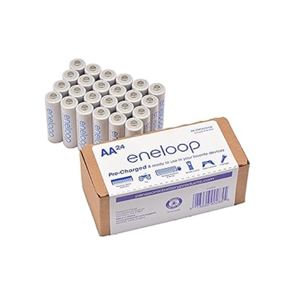 Baterias recarregáveis pré-carregadas Ni-MH de 2100 ciclos Panasonic BK-3MCA24/CA eneloop AA pacote com 24