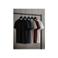 Kit 5 Camisetas Masculinas Slim Fit  Básicas Algodão Premium