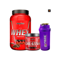 Kit Nutri Whey Pote 900g + Creatina CarboFuel 300g + Coqueteleira