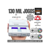 Mini Console Retro Super Nintendo com 130 mil jogos + 2 Controles Super 3D Games