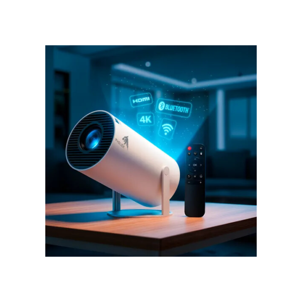 Projetor Portátil Pholex Hy300 4k Android Smart Wifi Full Hd Branco