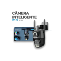Camera Segurança Externa Lente Dupla 4k 6mp Sirene Policial