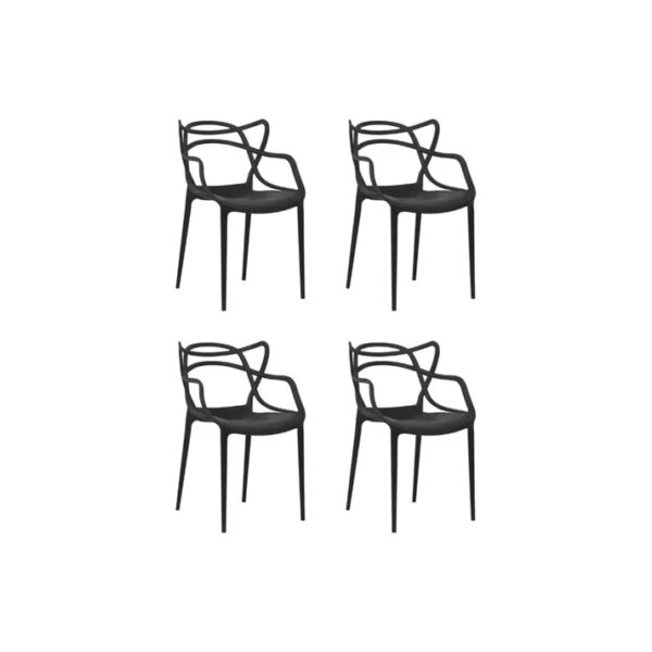 Cadeira de Jantar Allegra Garden Life Cor Preto 4 Unidades