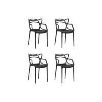 Cadeira de Jantar Allegra Garden Life Cor Preto 4 Unidades