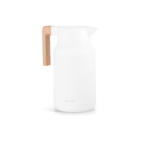 Garrafa Térmica Café Chá Suco Bule Térmico Branco 1 Litro Wood Fashion Termopro