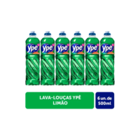 Detergente Ypê Limão 500ml Com 6 Unidades