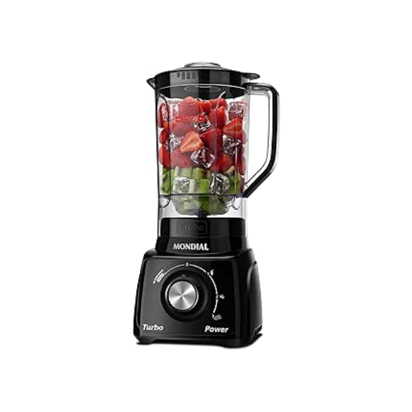 Liquidificador Mondial, Turbo Power 550W, 220V, Preto, 2,2 L - L-99 FB
