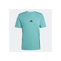 Camiseta Adidas 3 Listras Stretch Masculina - Azul Turquesa