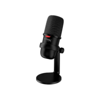 Microfone Condensador USB HyperX Solocast - Alta Resolução de 24 bits/96 kHz, Sensor de Toque-para-Silenciar com indicador de LED, Cardióide, para Streaming, Podcasts, Jogos, Preto (4P5P8AA)