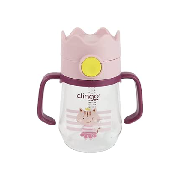 Clingo Copo Tritan Com Canudo Gato