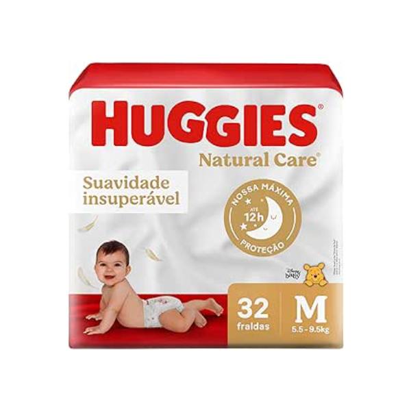 Huggies Fralda Premium Natural Care M 32 Un