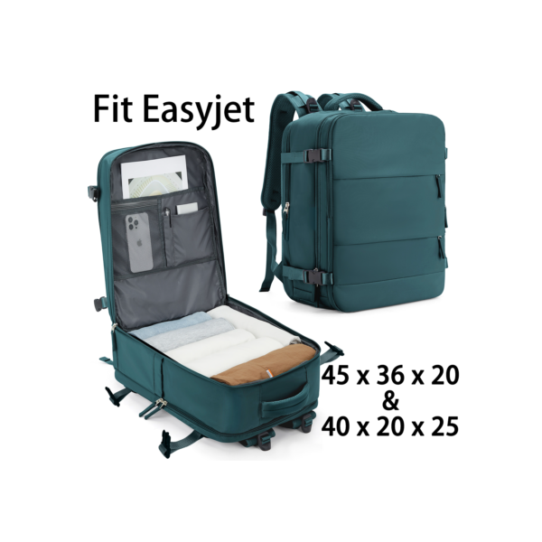 Bolsa de Cabine Easyjet para Homens e Mulheres, Ryanair Carry-Ons, Tamanho de Cabine Laptop, Tamanho Cabine 45x36x20x25, 40x20x25