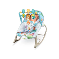 Maxibaby Cadeira de Descanso e Balanco Funtime Leão, Cinto 3 Pontos, (Até 18 kgs), Multicolorida