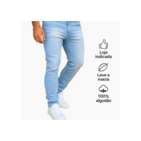 Calça jeans masculina slim clara original linha premium envio imediato promoção