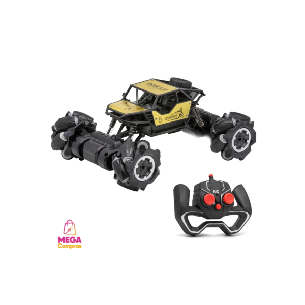 Carrinho Controle Remoto 4x4 Pickup Off-road Infantil Com Giro 360º, Bateria Recarregável, Brinquedo Para Crianças