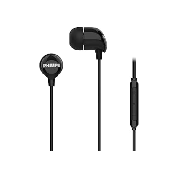 PHILIPS, Fone de Ouvido com Microfone, TAE2146BK/00, Com fio USB-C de 1,2 metros, Intra-auricular, Preto