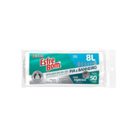EsfreBom - Saco para Lixo de Pia e Banheiro, Rolo com 50 Sacos de 8 Litros, Bettanin