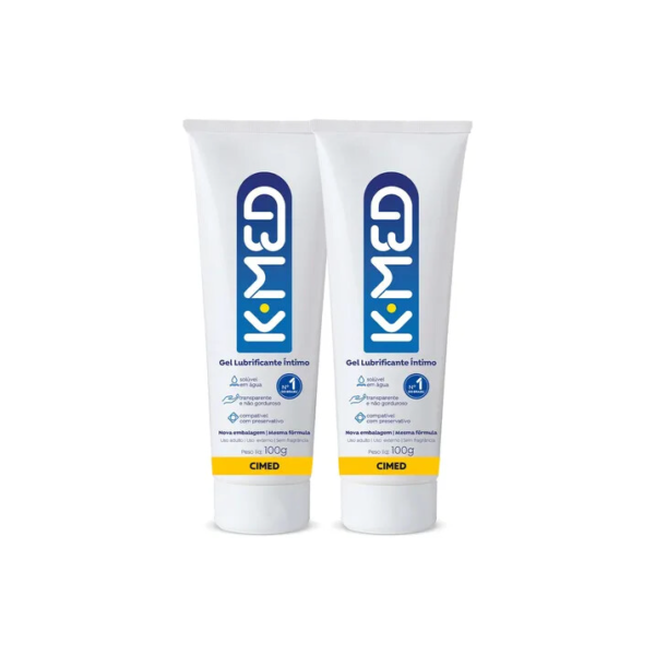 Kit C/ 2 Unidades - Gel Lubrificante Íntimo K-med 100g Sem Sabor