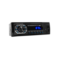 Rádio MP3 Som Automotivo Bluetooth Universal 1 Din LED Azul USB Auxiliar Leitor Cartão SD