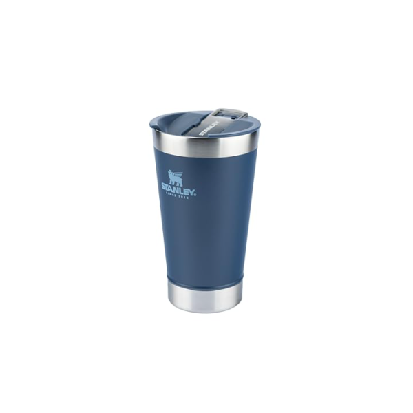 Stanley - Copo Térmico para Cerveja, 473ml, com Tampa, para Bebidas Quentes ou Frias, Navy
