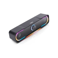 Knup Caixa De Som Gamer Pc Tv Notebook Com Led Rgb P2 Usb Potente, preto, KP-RO803