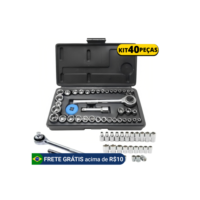 46 Peças Maleta Completa Linha Premium Kit Chaves Jogo Catraca Reversível Com Soquetes