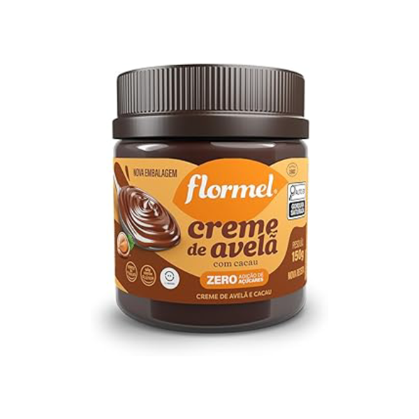 Creme de Avela com Cacau FLORMEL Zero Açúcar - 150 Gramas