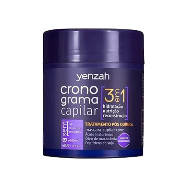 YENZAH - CRONOGRAMA 3 EM 1 - MÁSCARA PÓS QUÍMICA,