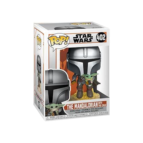 POP STAR WARS: THE MANDALORIAN - MANDO FLYING WITH JET #402 – FUNKO