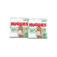 Kit 2 - Fralda Premium Huggies Natural Care P 36 Un