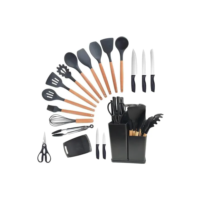Kit Com 19 Peças Utensílios De Cozinha Silicone Resistente