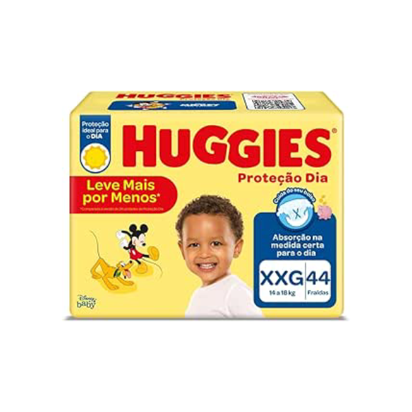 Huggies Fralda Proteção Dia Tam. XXG - 44 fraldas
