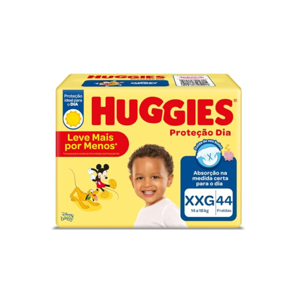 Huggies Fralda Proteção Dia Tam. XXG - 44 fraldas