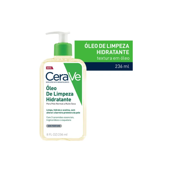 CeraVe Oléo de Limpeza Hidratante Para Pele Normal E Muito Seca 236 ml