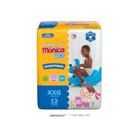 Fralda Turma da Mônica Baby Shortinho Jumbinho XXG 12 Unidades