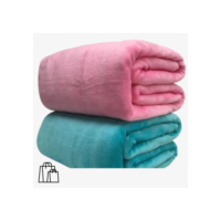 Kit 2 Mantinha Cobertor Manta Casal 2,00m x 1,80m Microfibra Fleece Soft Lisa Inverno