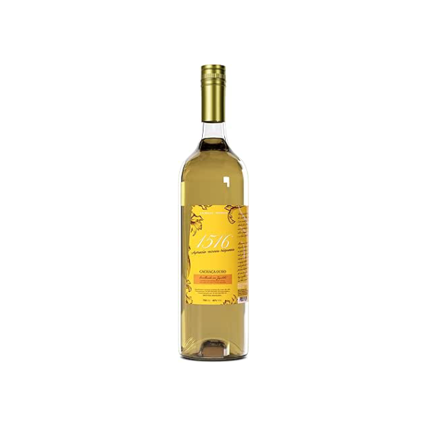 1516, CACHAÇA 1516 OURO ENVELHECIDA EM UMBURANA 750ml 40% Vol