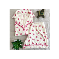 Pijama blogueirinha americano feminino gestante amamentação boquinha