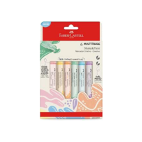 Marcadores MultiMark Multisuperfície Faber-Castell - 6 Cores Pastel (1 pacote c/ 2 estojos) - MM/ES6PSP