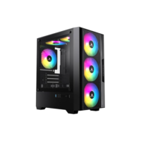 Gabinete Gamer Acegeek Stratus Glass | Mid-Tower | Lateral de Vidro | Preto | AG-STRATUS-GLASS-BK