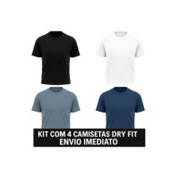 KIT COM 4 - Camisetas DRY FIT - Academia / Corrida.